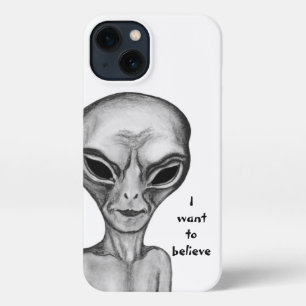 Grey Alien , I want to believe iPhone 13 Case