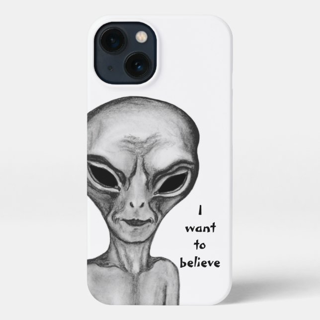 Grey Alien , I want to believe iPhone Case (Back)
