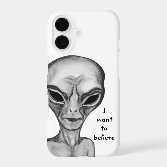 Grey Alien , I want to believe iPhone Case (Back)