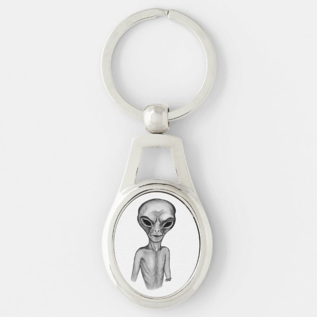 Grey Alien , I want to believe Keychain (Front)