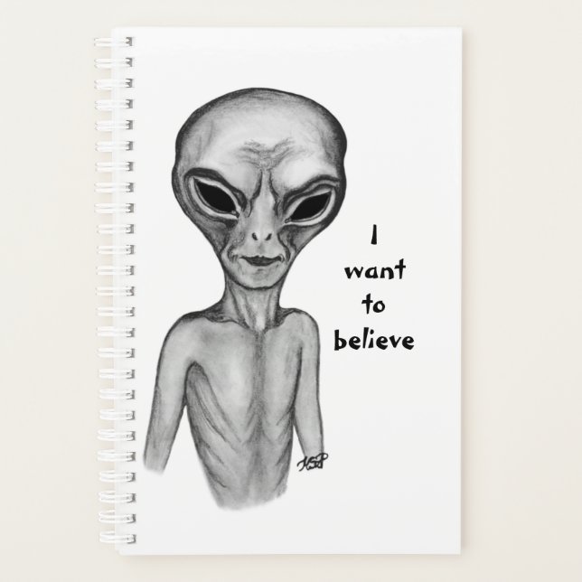 Grey Alien , I want to believe Planner (Front)