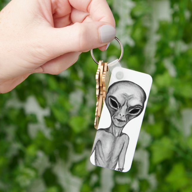 Grey Alien Keychain (Hand)