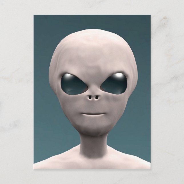Grey Alien Postcard (Front)