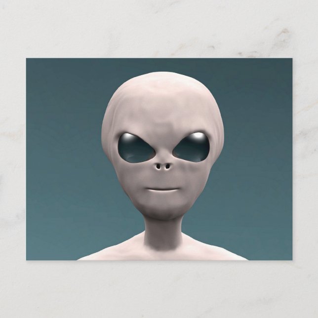 Grey Alien Postcard (Front)
