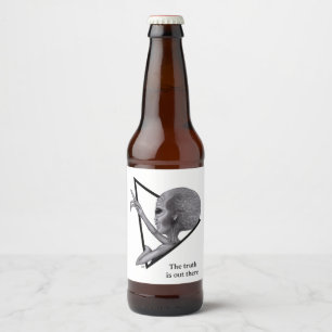 Grey Alien, the truth is out there Beer Bottle Label
