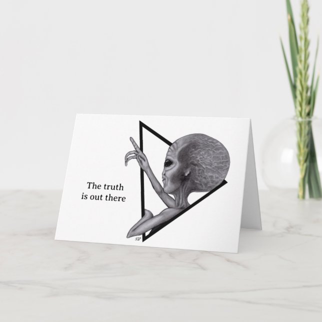 Grey Alien, the truth is out there Card (Front)