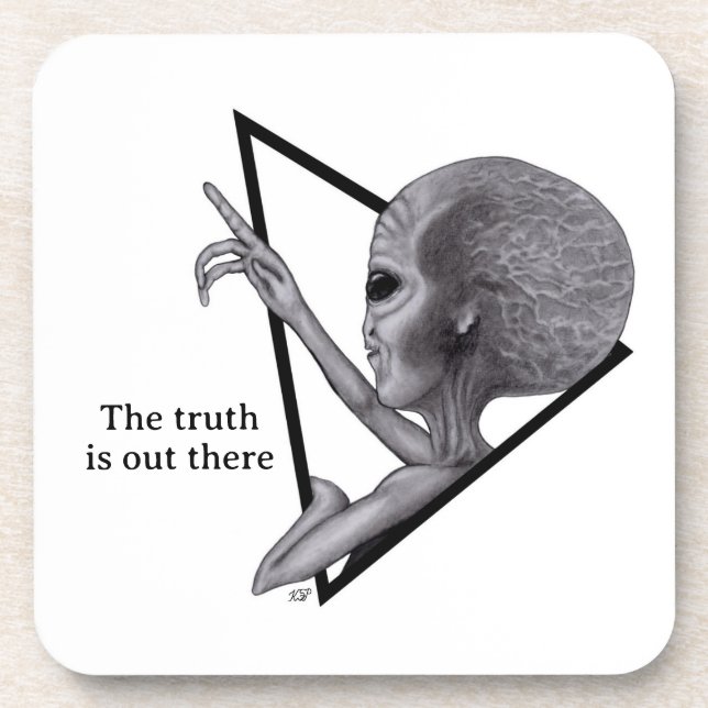 Grey Alien, the truth is out there Coaster (Front)