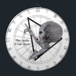 Grey Alien, the truth is out there Dartboard<br><div class="desc">Grey Alien,  the truth is out there,   Fantasy Art Pencil Drawing by Krisi ArtKSZP >>> More Products in Store Category >>> Alien >>> Grey Alien,  the truth is out there</div>