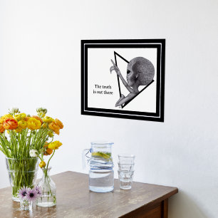 Grey Alien, the truth is out there Foil Prints