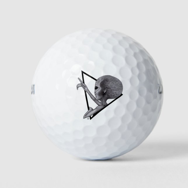 Grey Alien, the truth is out there Golf Balls (Front)
