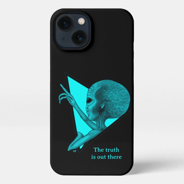 Grey Alien, the truth is out there iPhone Case (Back)