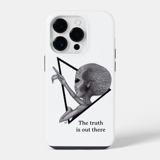 Grey Alien, the truth is out there iPhone Case (Back)