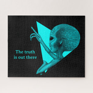 Grey Alien, the truth is out there Jigsaw Puzzle
