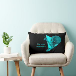 Grey Alien, the truth is out there Lumbar Pillow