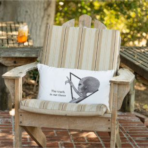 Grey Alien, the truth is out there Lumbar Pillow