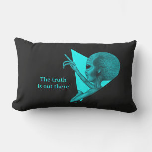 Grey Alien, the truth is out there Lumbar Pillow