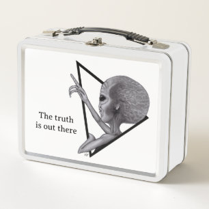 Grey Alien, the truth is out there Metal Lunch Box