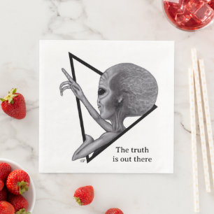 Grey Alien, the truth is out there Napkin