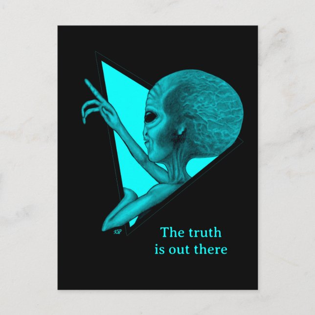 Grey Alien, the truth is out there Postcard (Front)