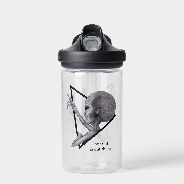 Grey Alien, the truth is out there Water Bottle (Front)