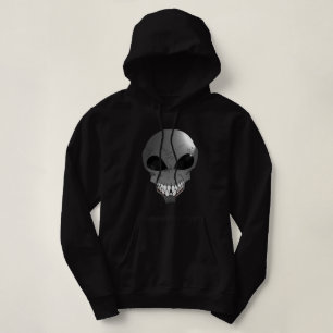 Grey alien Women's Basic Hooded Sweatshirt