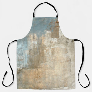 Grey and Beige Abstract Art Paintingabstract, art, Apron