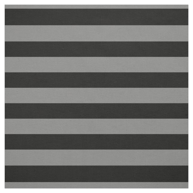 Grey and Black Bold Stripes, Halloween Fabric (Swatch)