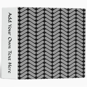Grey and Black Chevron Pattern. Binder