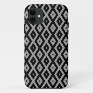 Grey and black diamond pattern iPhone 11 case