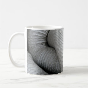 Grey and black fabric sofa coffee mug
