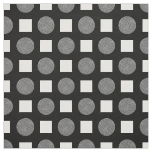 Grey and black polka dots fabric