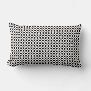 Grey and black polka Dots    Lumbar Pillow