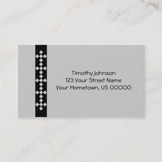 Grey and Black Profile Card (Front)