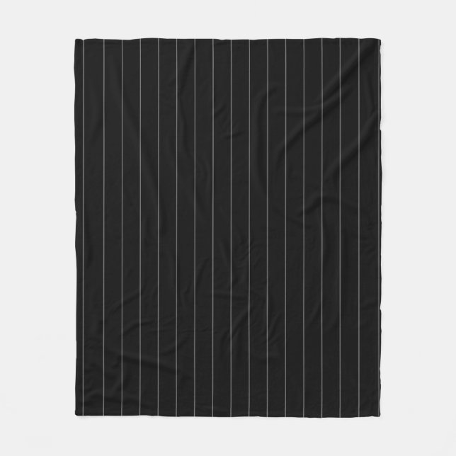 Grey And Black Striped Modern Elegant Template Fleece Blanket (Front)