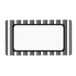 Grey and Black Stripes on White
