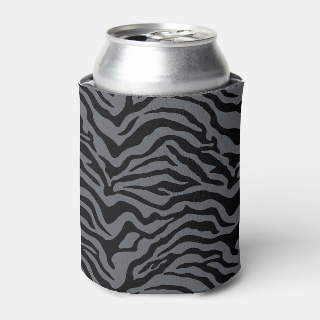 Grey and black tiger stripe can cooler (Can Front)