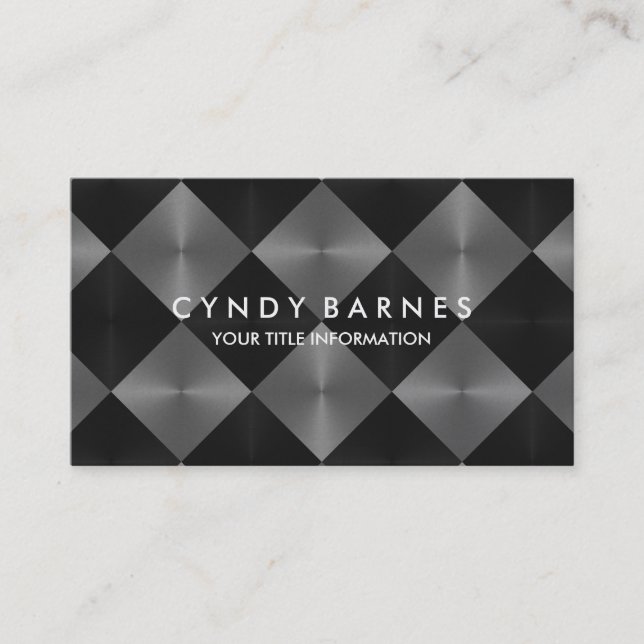 Grey and Black Tiles Business Card (Front)
