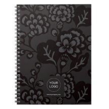 Grey and Black Vibrant and Bold Floral Pattern