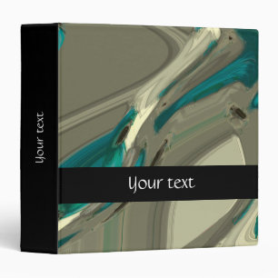 Grey and Blue Abstract Art Binder