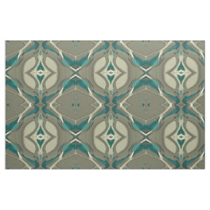 Grey and Blue Abstract Art Fabric