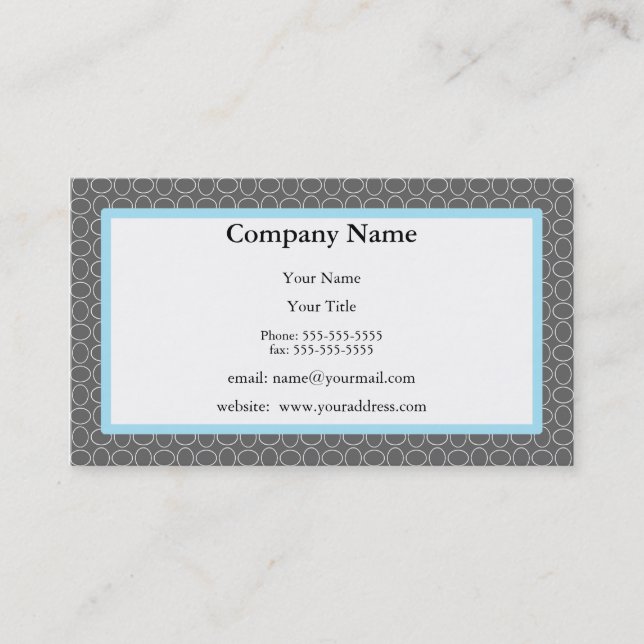 Grey And Blue Appointment Reminder Card (Front)