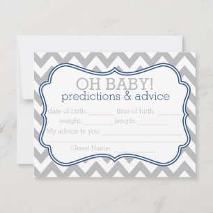Grey and Blue Chevron Predictions & Advice Card
