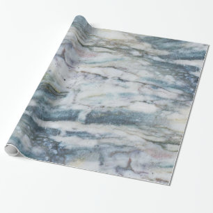 Grey And Blue Marble Texture Wrapping Paper