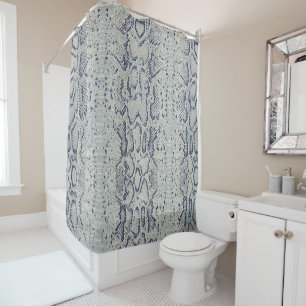 Grey and Blue Snake Skin Animal Print