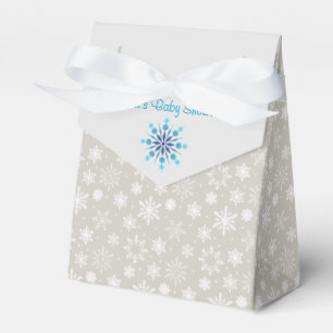 Grey and Blue Snowflake Favour Box
