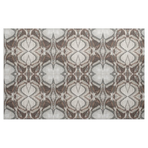 Grey and Brown Abstract Art Fabric
