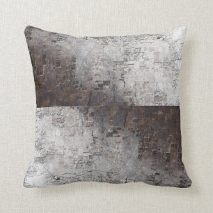 Grey and Brown Space Abstract Throw Pillow