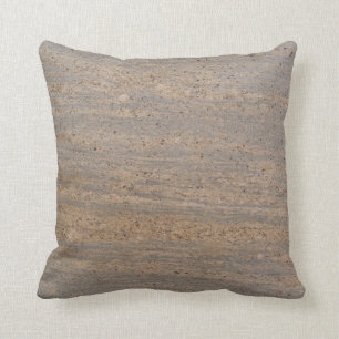 Grey and Brown Speckled Marble Textured Pillow
