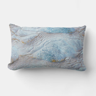 Grey and brown thick animal skin lumbar pillow