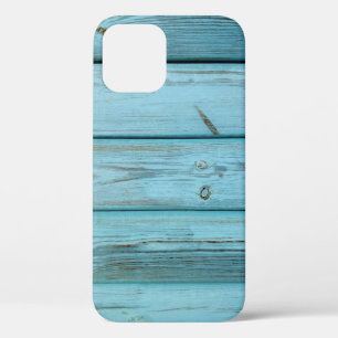 Grey and brown wooden panel iPhone 12 case
